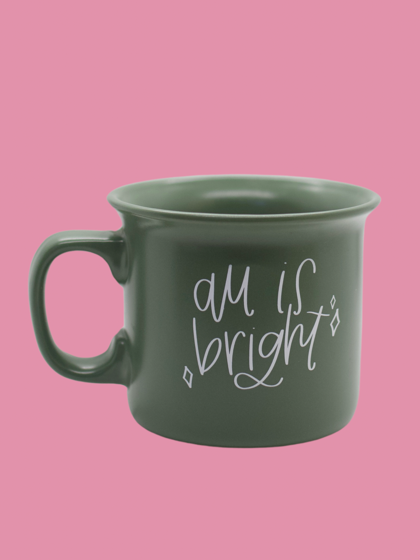 All is Calm, All is Bright Green Camper Mug