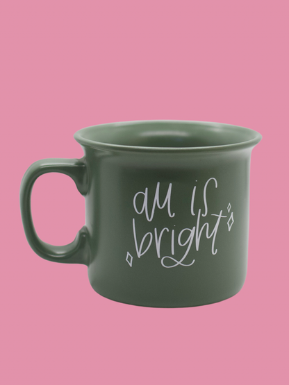 IMPERFECT All is Calm, All is Bright Green Camper Mug