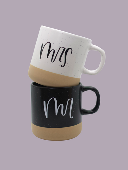 Mr. and Mrs. Mug Set - NEW