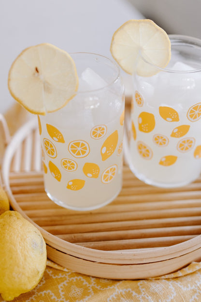 Lemon Can Can Glass