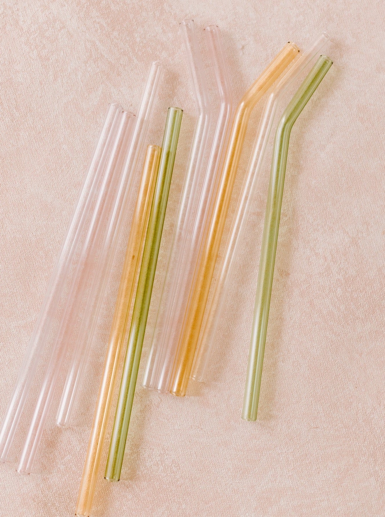 Glass Pastel Straws - Pack of 2