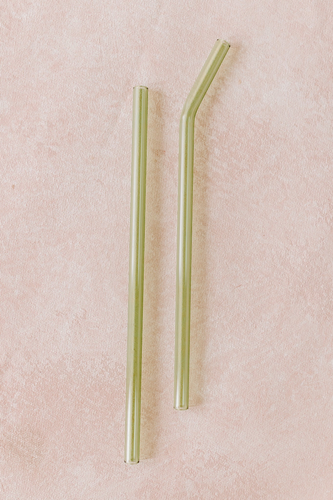 Glass Pastel Straws - Pack of 2