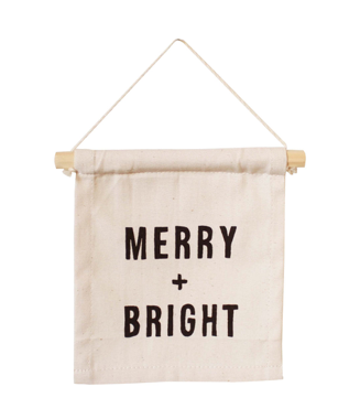 Merry + Bright Hang Sign