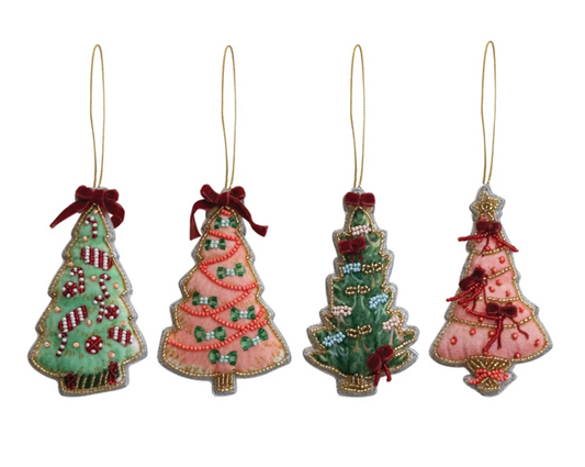 Beaded Christmas Tree Ornament