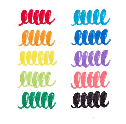 Big Bright Brush Markers - Set of 10