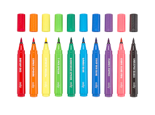 Big Bright Brush Markers - Set of 10