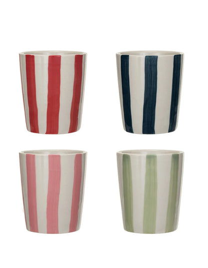 Café Soleil Striped Cup, 4 Colors