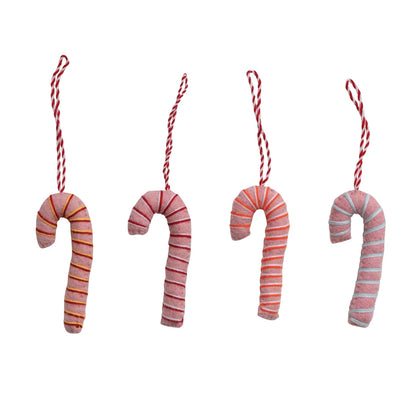 Wool Felt Candy Cane Ornament