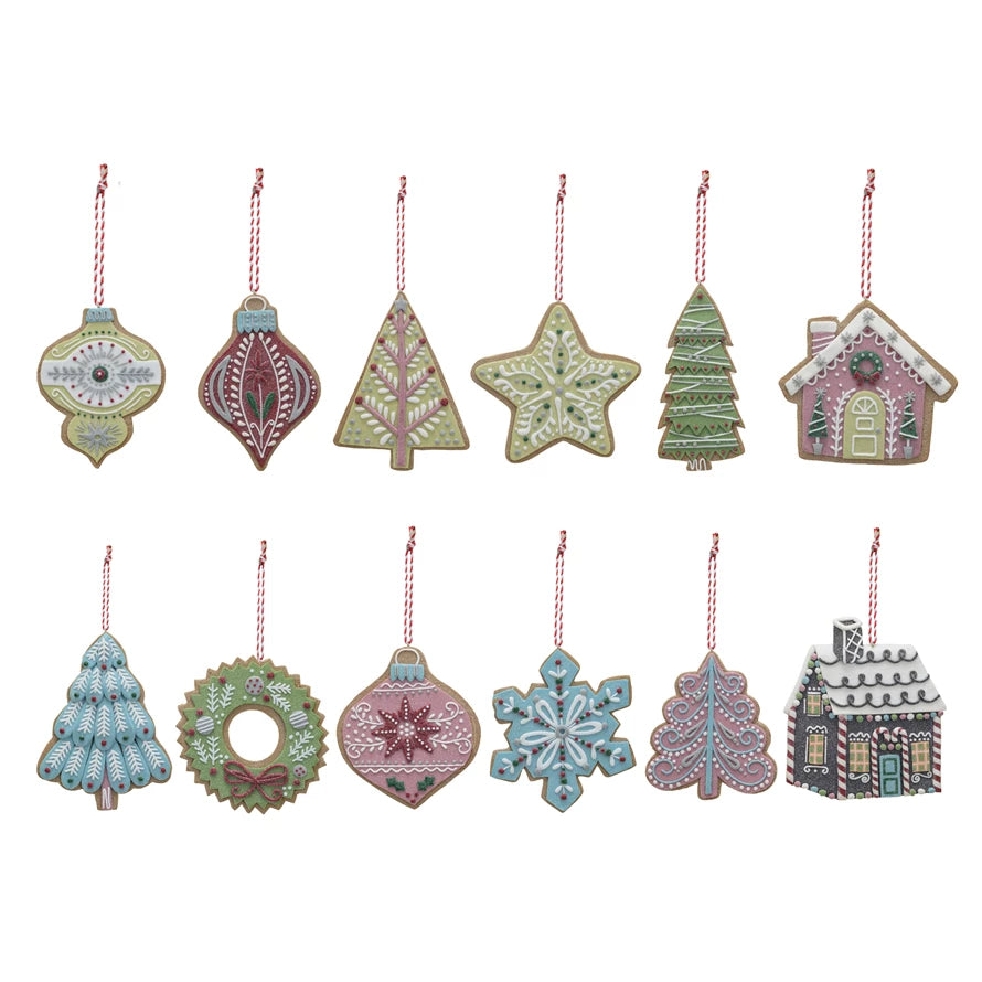 Holiday Cookie Ornaments - 12 Styles