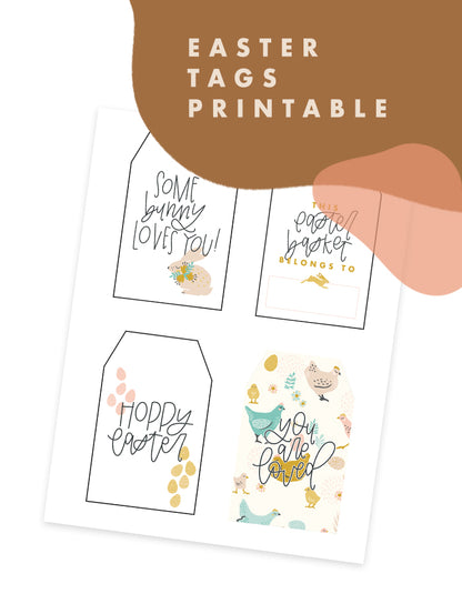 Easter Basket Tags - Printable - Chalkfulloflove