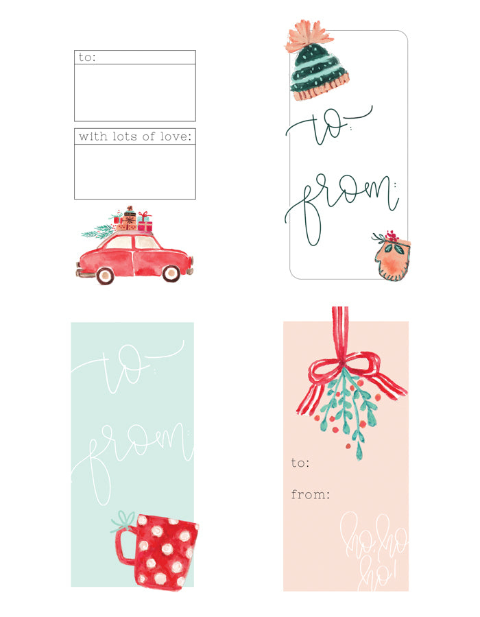 Christmas Gift Tags - Chalkfulloflove