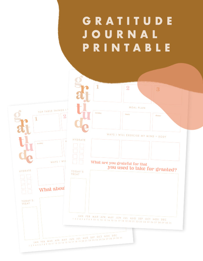 Gratitude Journal - Download Printable - Chalkfulloflove