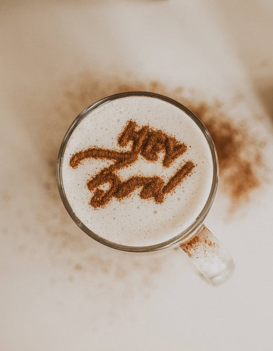 Coffee Stencil - Hey Boo