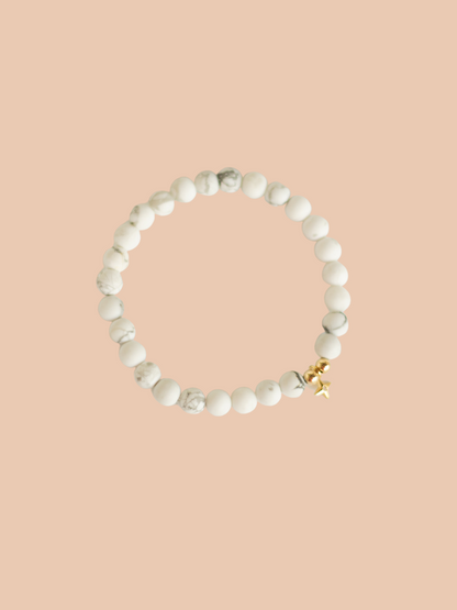 White Marble Stacking Bracelet