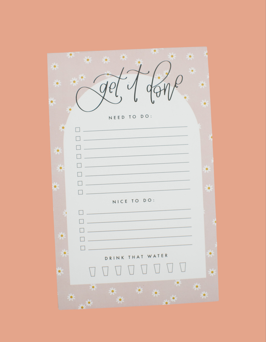 Get it Done Floral Notepad - Spring Box