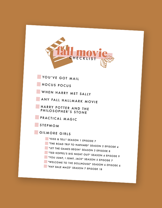 Fall Movie Checklist