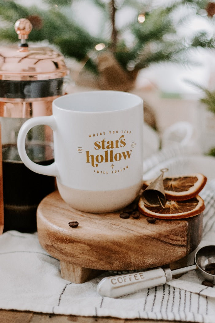 Stars Hollow White + Gold Mug