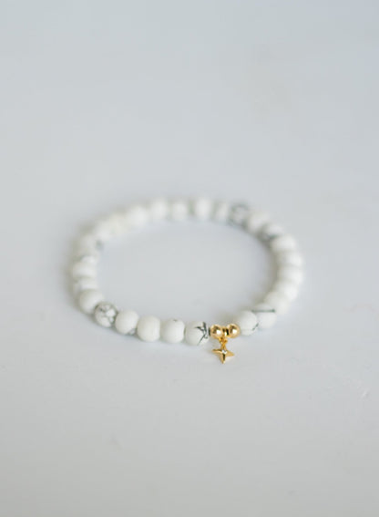 White Marble Stacking Bracelet