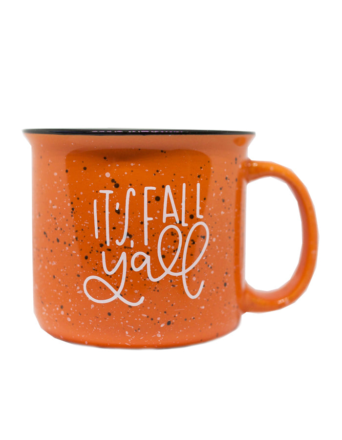 IMPERFECT It's Fall Y'all Orange Camper Mug - Chalkfulloflove
