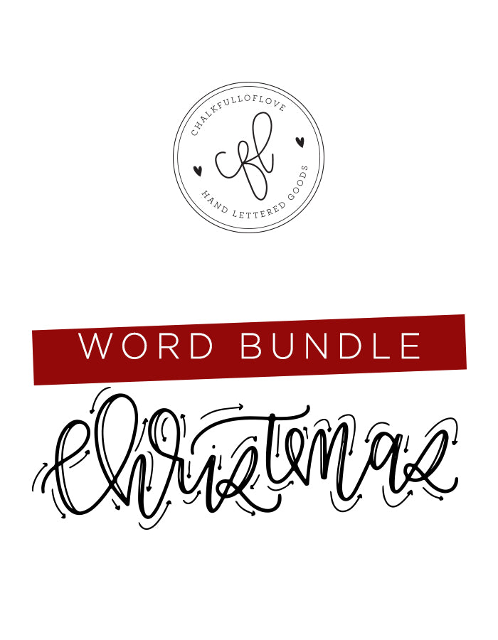 Word Bundle - Holiday Edition - Chalkfulloflove