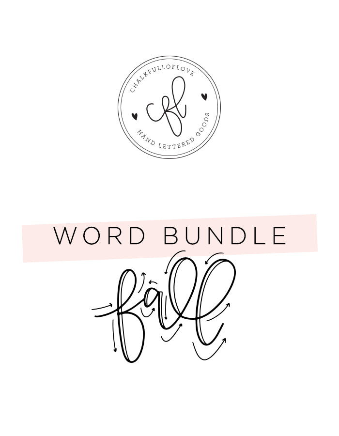 lettering + word bundles – Chalkfulloflove