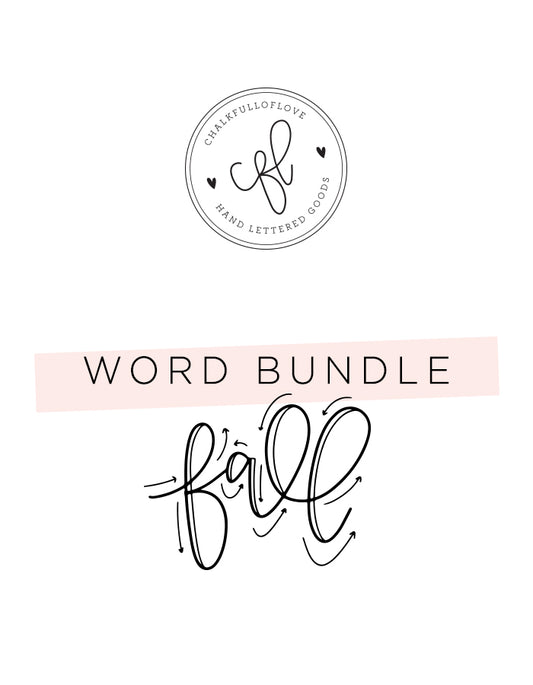 Word Bundle - Fall Edition - Chalkfulloflove