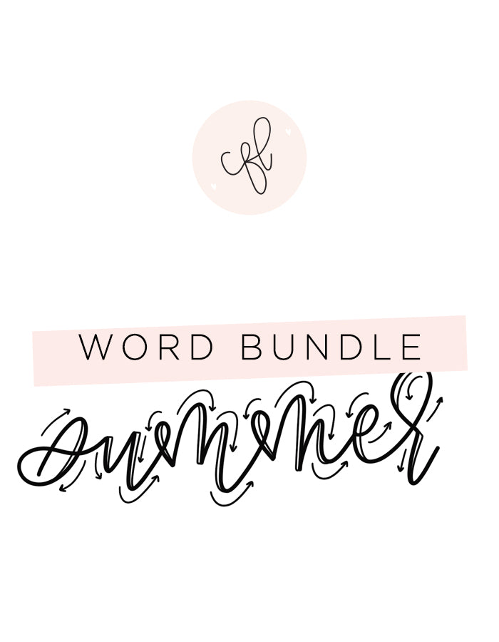 Word Bundle - Summer Edition - Chalkfulloflove