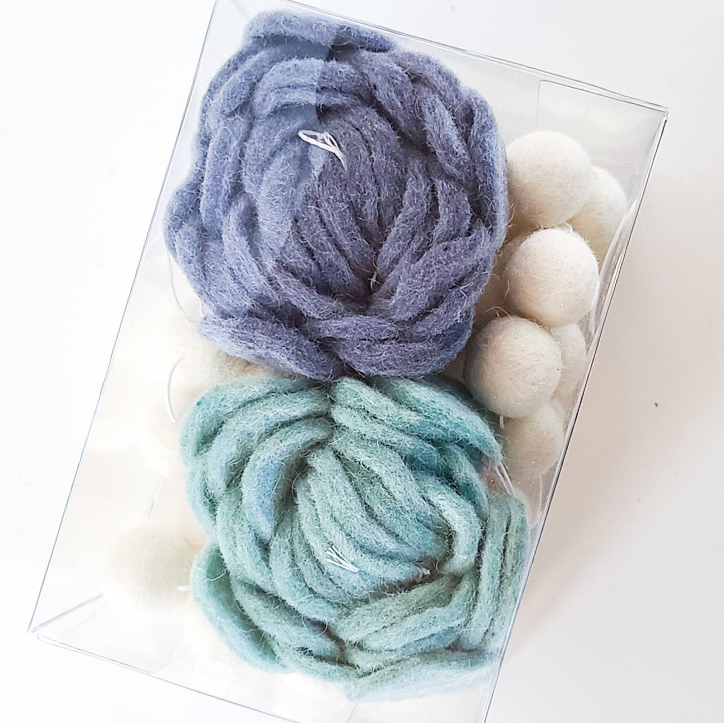 Wool Garland Set of 3 - Blue