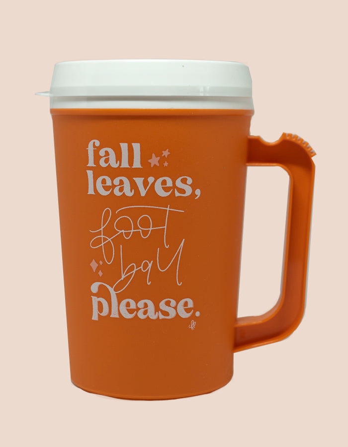 IMPERFECT Fall Leaves, Football Please Thermos