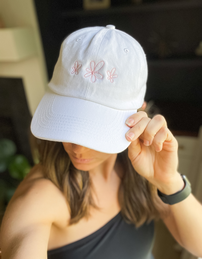 Daisy Embroidered Hat