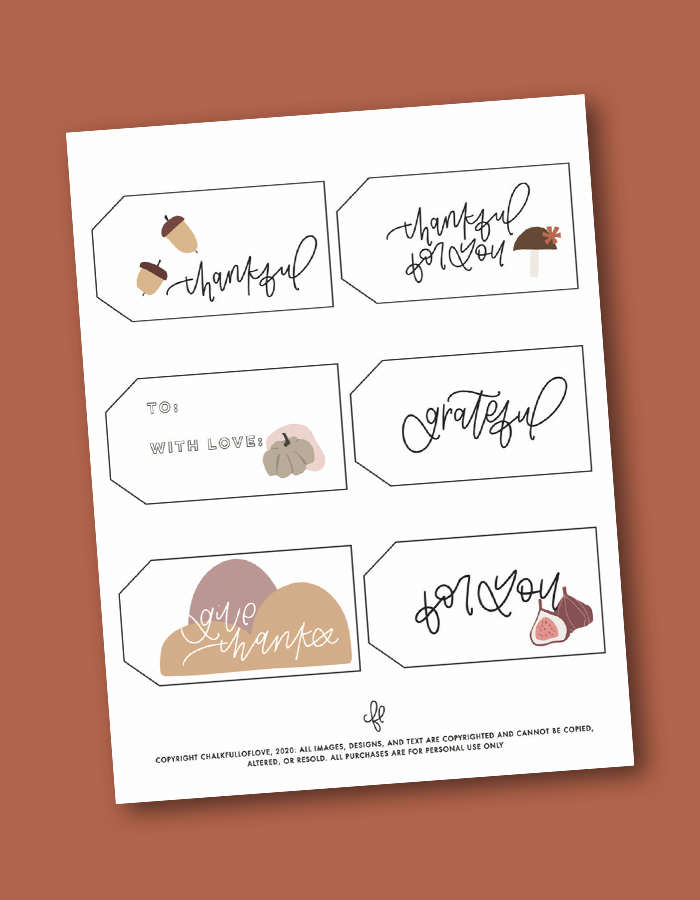 Thankful Tags - Free Download!