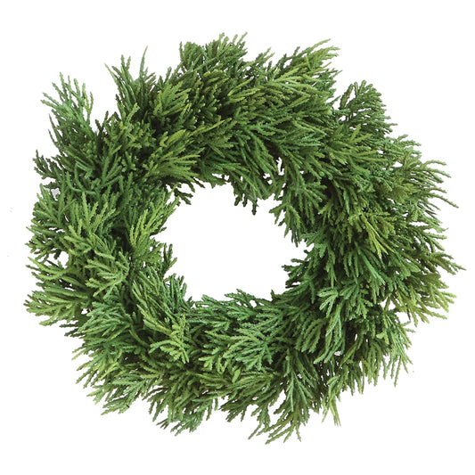 Faux Cedar Wreath - 10"